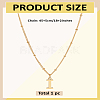 1Pc Brass Chain & 304 Stainless Steel Letter Pendant Necklaces NJEW-LP0001-35I-G-2