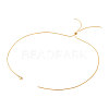 Adjustable 304 Stainless Steel Slider Necklaces NJEW-CJ0001-01G-3