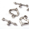 Tibetan Style Alloy Heart Toggle Clasps X-LF1109Y-2