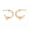 Brass Stud Earring Findings KK-L180-092G-2