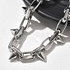 304 Stainless Steel Spike Link Chain Necklaces for Women Men NJEW-A043-02P-2