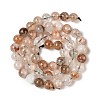 Natural Black Gold Rutilated Quartz Beads Strands G-H093-B02-8MM-5