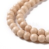 Natural Petrified Wood Round Beads Strands G-P128-49-4mm-3
