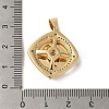 Brass Micro Pave Cubic Zirconia Pendants KK-R162-086A-G-3