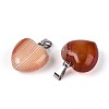 Natural Red Banded Agate(Dyed & Heated) Pendants G-T143-49H-2