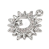 Brass Micro Pave Clear Cubic Zirconia Pendants KK-L238-17P-2