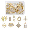 Spritewelry 18Pcs 9 Style Alloy Crystal Rhinestone Pendants FIND-SW0001-30-1