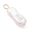 Natural Baroque Pearl Keshi Pearl Pendants PALLOY-JF04553-01-4
