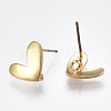 Brass Stud Earring Findings KK-S348-221-2