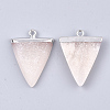 Electroplate Natural Pink Aventurine Pendants G-S344-49H-2