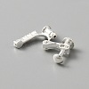 Brass with Crystal Rhinestone Clip-on Earring Findings FIND-WH0127-03S-3