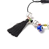 Synthetic Turquoise(Dyed) & Plastic & Lampwork Braided Bead Bracelet for Girl Women BJEW-JB06952-4