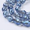 Electroplate Glass Beads Strands EGLA-D015-15x10mm-32-2