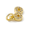 Brass Micro Pave Cubic Zirconia Charms ZIRC-F132-75G-3