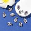 SHEGRACE Brass Micro Pave Cubic Zirconia Pendants XGRQ2O700-446E-P-4