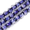 Handmade Foil Glass Lampwork Beads Strands DICH-T023-02A-1