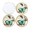 Butterfly Printed Glass Half Round/Dome Cabochons X-GGLA-N004-10mm-C-3