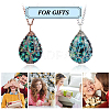 4Pcs 2 Colors Teardrop Pendant Necklaces Set NJEW-BC0001-04-7