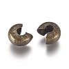 Brass Crimp Beads Covers KK-CJC0001-06C-AB-2