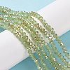Electroplate Glass Beads Strands EGLA-A034-J4mm-K02-4