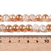 Electroplated Crackle Glass Beads Strands EGLA-N014-8mm-01-4