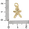 Brass Micro Pave Cubic Zirconia Charms KK-I383-05G-03-3