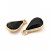 Faceted Glass Rhinestone Pendants FIND-G049-01G-07-2