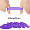 Flat Plain Silicone Cord Bracelet for Men Women BJEW-WH0016-32E-6