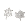 Christmas Theme Brass Micro Pave Cubic Zirconia Stud Earring Findings KK-Z065-11P-2