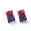 Acrylic Cat Stud Earrings with Platic Pins for Women EJEW-F293-04C-2