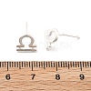 925 Sterling Silver Stud Earrings EJEW-K303-01S-05-4