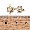 Brass Micro Pave Cubic Zirconia Connector Charms KK-L258-03A-G-3