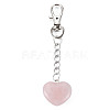 Natural Rose Quartz Keychain G-S299-133J-1