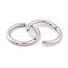 Non-Tarnish Round Ring 304 Stainless Steel Hoop Earrings for Women EJEW-G388-02B-P-2