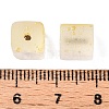 Frosted Glass Beads with Golden Glitter Powder DGLA-NH001-8mm-01A-3