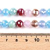 Electroplate Glass Bead Strands GLAA-Z006-01G-2