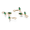 Brass Micro Pave Cubic Zirconia Links Connectors X-KK-S359-156C-RS-3