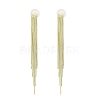 Brass Chains Tassel Earrings EJEW-P236-02G-1