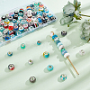  108Pcs 2 Colors Acrylic & Resin & Polymer Clay Rhinestone European Beads OPDL-NB0001-16-5