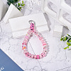 Resin Rondelle Bead with Polyester & Spandex Cord Phone Hand Strap Chains HJEW-TADJ0011-4
