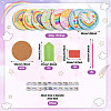 DIY Diamond Painting Rainbow Theme Cup Mat Kits DIAM-TAC0001-02-4