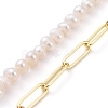 Natural Baroque Pearl Keshi Pearl Pendant Necklaces NJEW-JN02864-3
