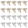 40Pcs 2 Coloes Alloy Rhinestone Pendants FIND-UN0007-55-1