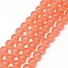 Baking Painted Glass Beads Strands DGLA-Q023-6mm-DB28-1