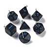 7 Styles Opaque Resin Polyhedral Dice Pendants Set RESI-A029-01A-1