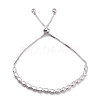 Cubic Zirconia Oval Tennis Bracelet for Men Women Gift BJEW-F417-05P-RS-1