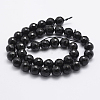 Natural Black Tourmaline Beads Strands G-J373-26-10mm-3