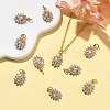 SHEGRACE Brass Micro Pave Cubic Zirconia Pendants XGRQ2O533-446A-G-5
