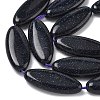 Synthetic Blue Goldstone Beads Strands G-B078-E14-01A-4