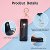 Portable Imitation Leather Chapstick Keychain Holder KEYC-WH0029-56C-4
